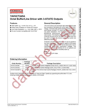 74VHCT245ASJX datasheet  